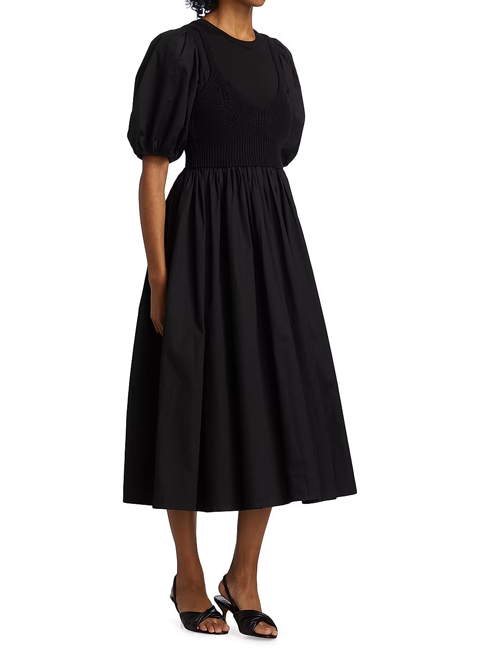 EN SAISON Two-Piece Poplin Midi-Dress &amp; Knit Tank Set | Saks Fifth Avenue