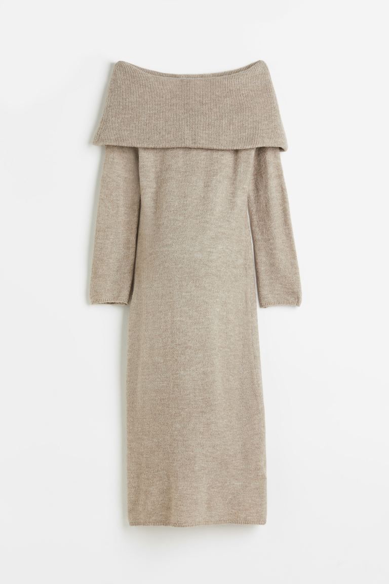 MAMA Knitted off-the-shoulder dress | H&M (UK, MY, IN, SG, PH, TW, HK)