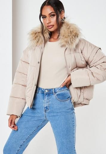 Missguided - Camel Ultimate Faux Fur Puffer Coat | Missguided (US & CA)