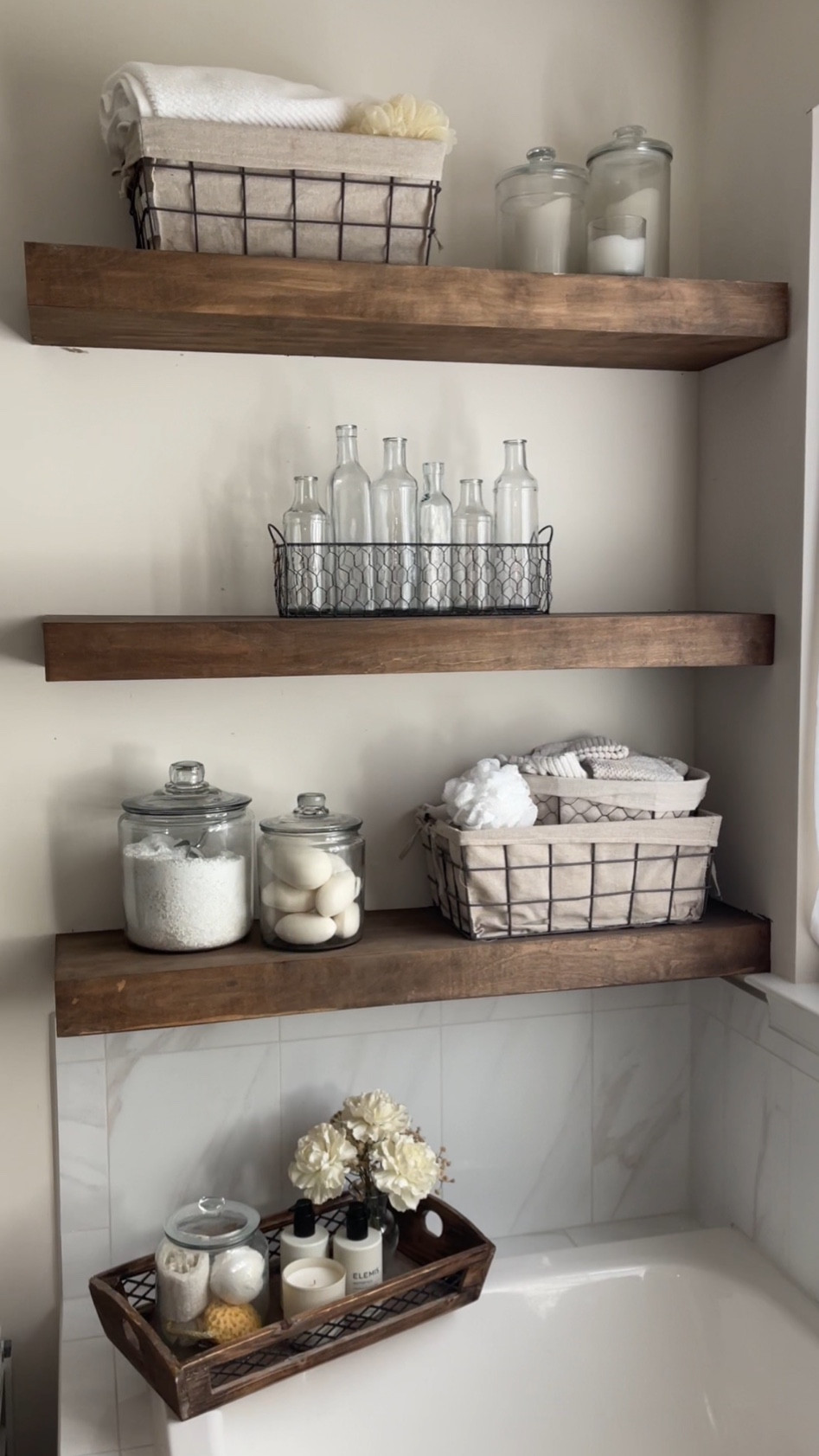 Home decor, master bathroom, bathroom shelves, shelf decor, home, bathroom, master bath, 

#LTKfindsunder100 #LTKhome #LTKstyletip