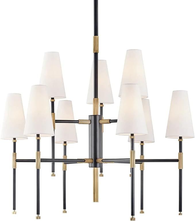 Hudson Valley 3734-AOB Transitional Nine Light Chandelier from Bowery Collection in Bronze / Dark... | Amazon (US)