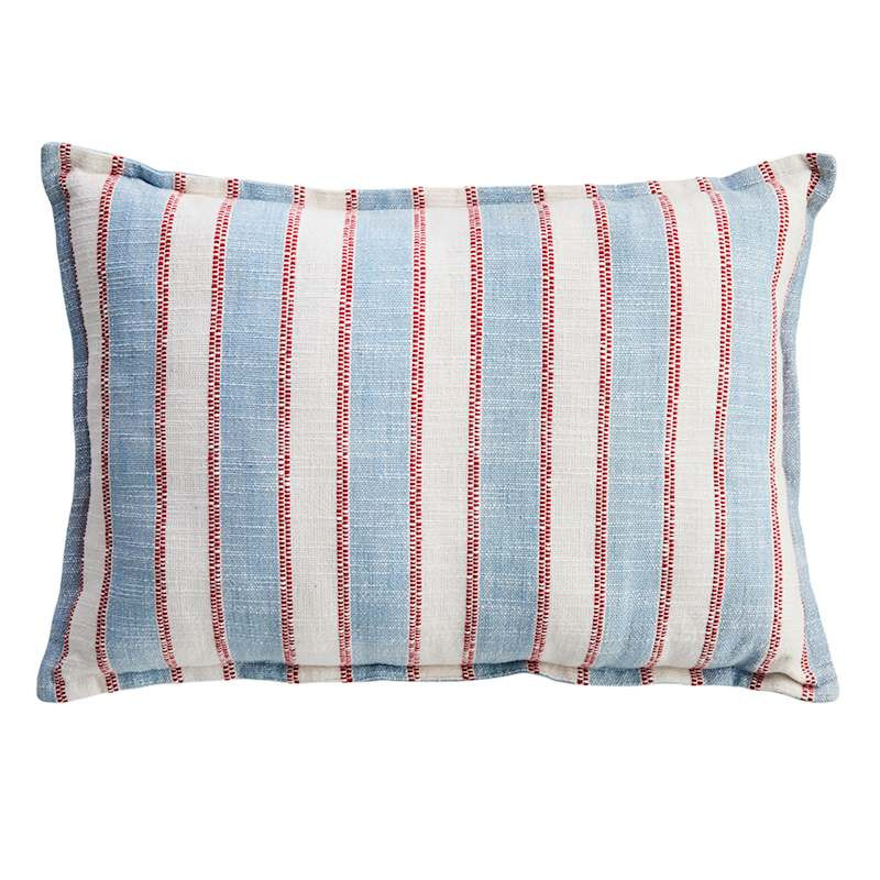 Patriotic Striped Textured Lumbar Pillow, 14x20 | At Home
