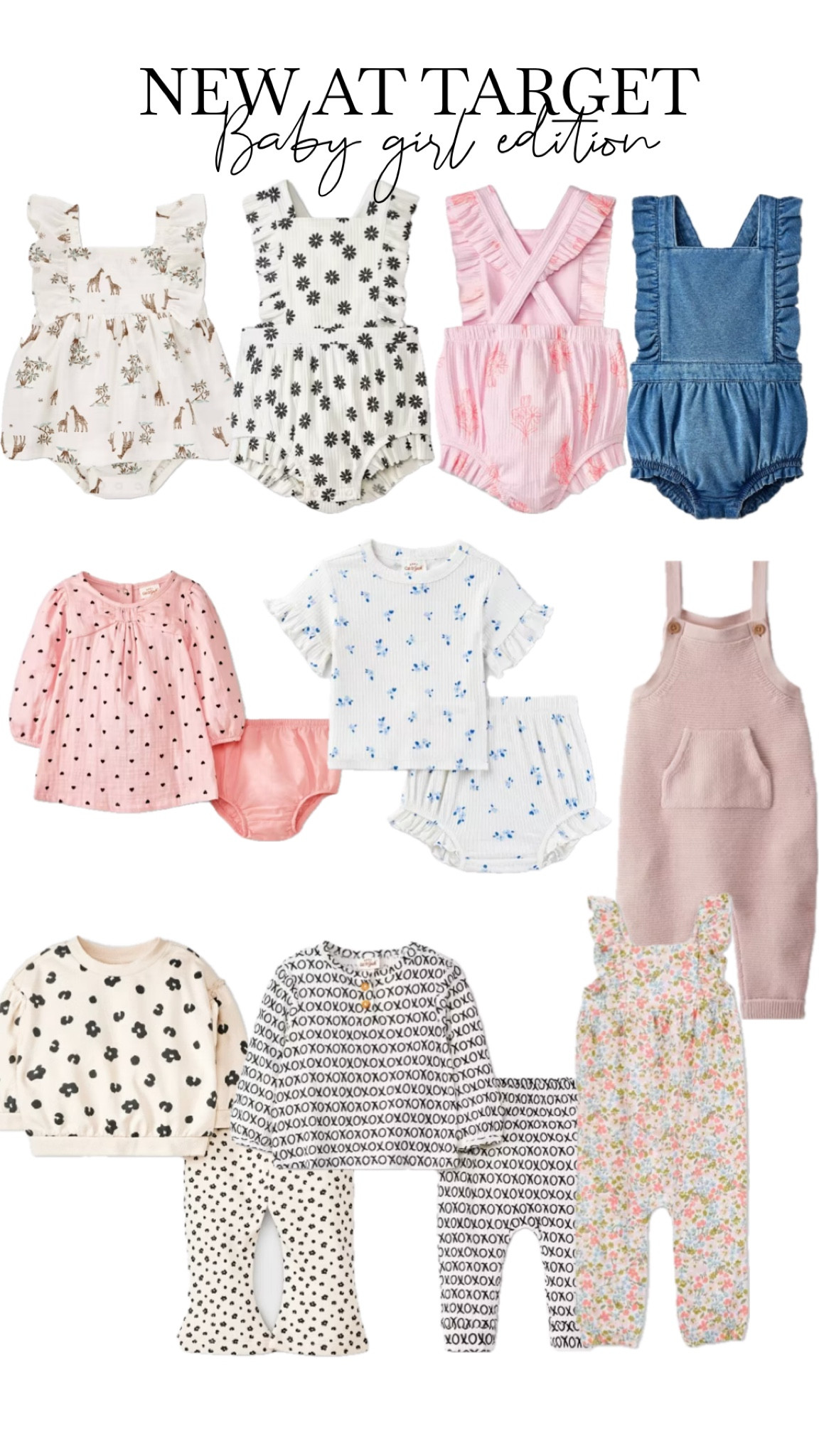 We just went to target and they have the CUTEST spring outfits for baby girl! Some are on sale and everything is under $20!

Target finds, baby girl clothes, baby clothes on sale, spring baby girl outfits, Easter outfits, target style 

#LTKBaby #LTKSaleAlert #LTKKids