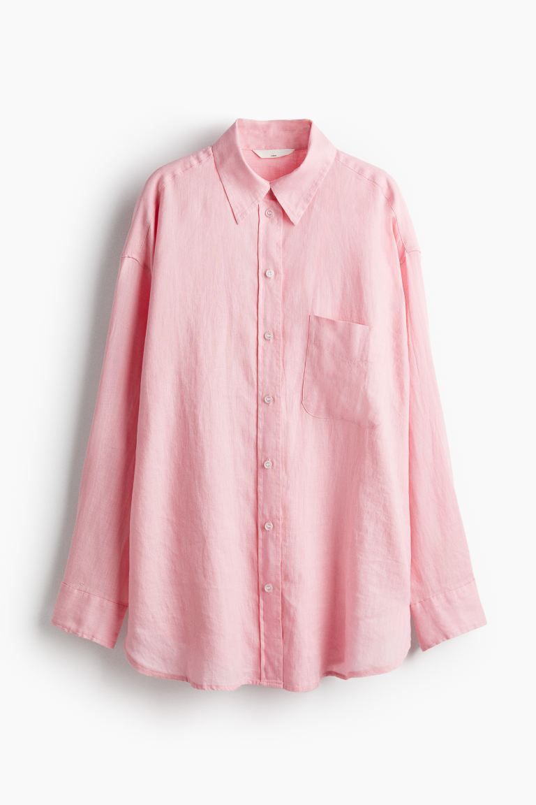 Oversized linen shirt | H&M (UK, MY, IN, SG, PH, TW, HK)