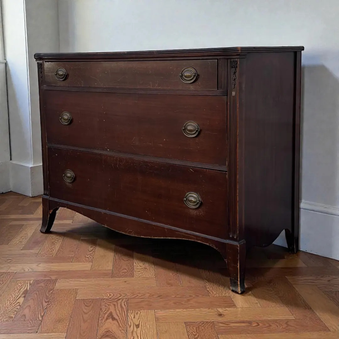 Vintage Mahogany Dresser | Colonial Revival Chest of Drawers | Hepplewhite Style Bedroom Dresser ... | Etsy (US)