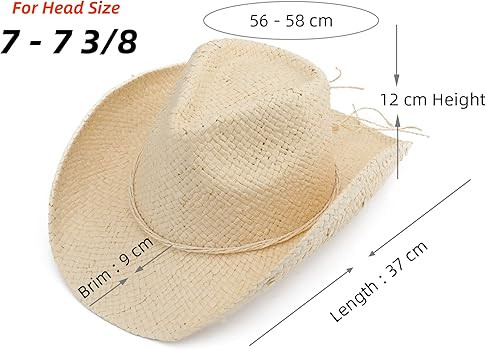 Adult Sun Straw Women Men Cowgirl Western Cowboy Hat Colored | Amazon (US)