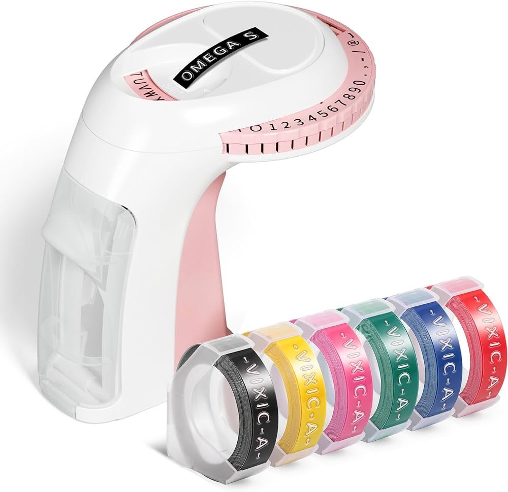 Vixic Omega Embossing Label Maker with 6PK Label Tapes 9mm,Compatible with Dymo Omega Handheld Em... | Amazon (US)