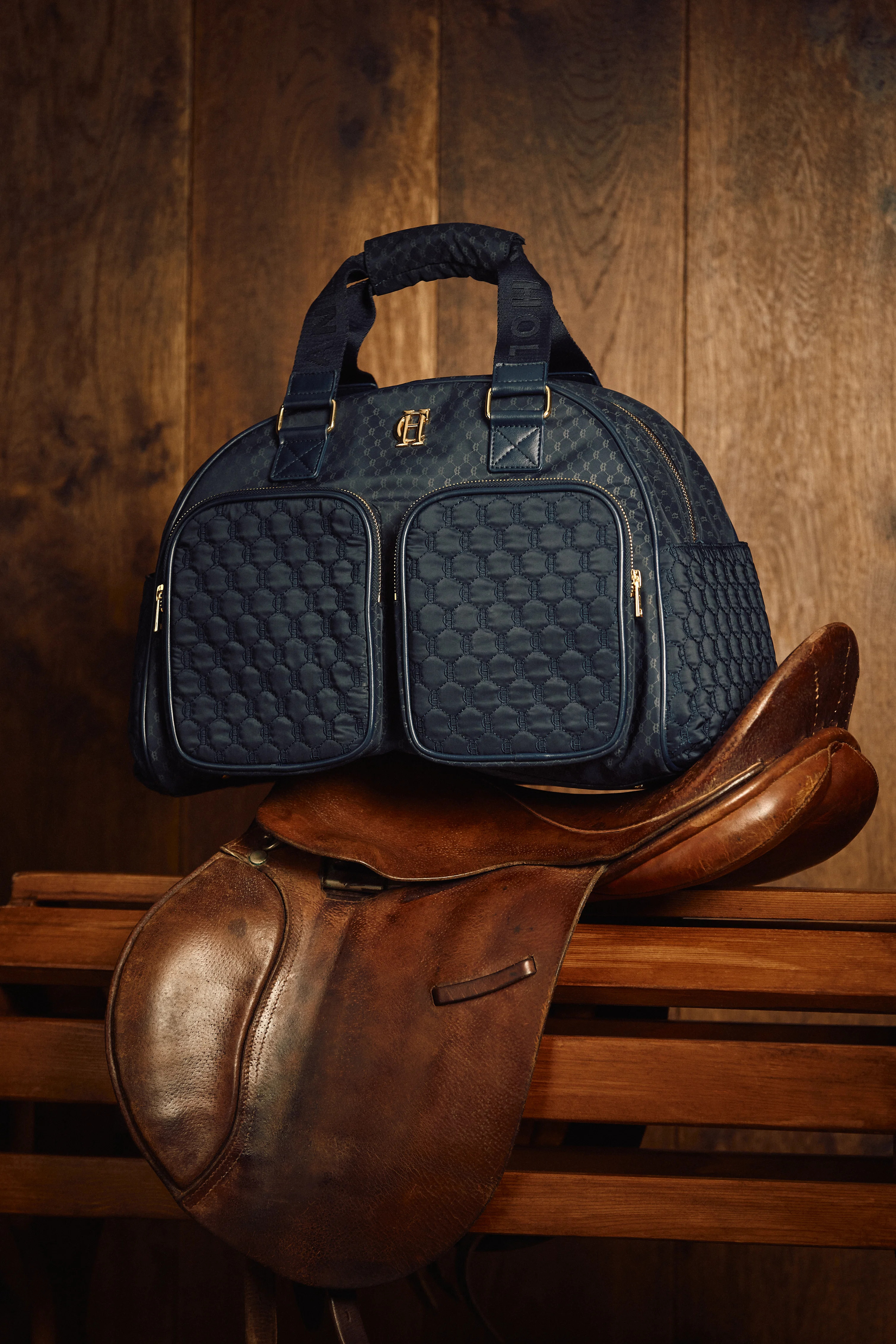 Chiltern Kit Bag (Ink Navy Monogram) | Holland Cooper