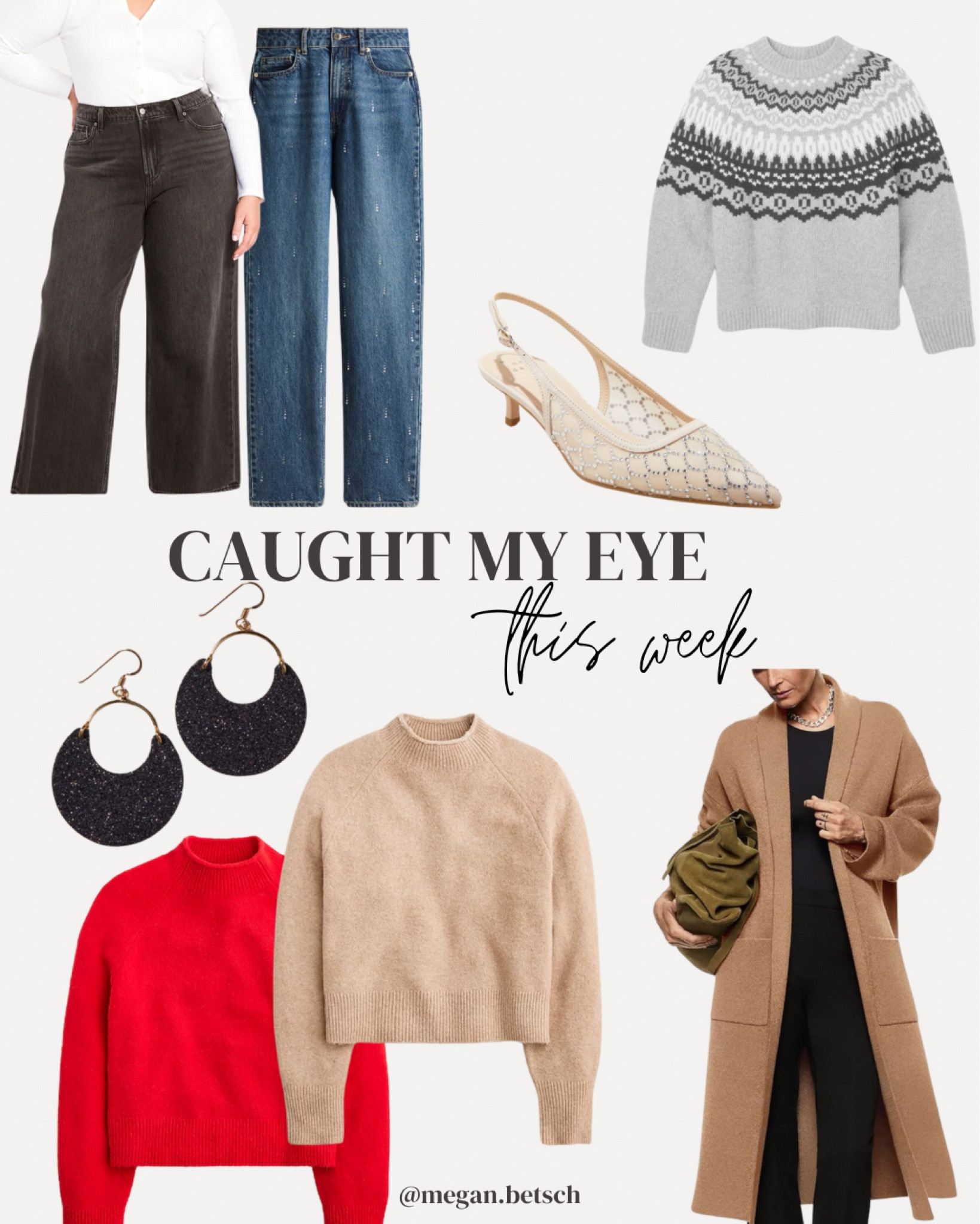 Some things that have caught my eye while window shopping this week. So many cozy fall layers, sweaters and denim. 

Target, JCrew, jeans, embellished denim, coatigan, fall style, holiday shoes, kitten heels, earrings, fashionn

#LTKShoeCrush #LTKSeasonal #LTKFindsUnder100