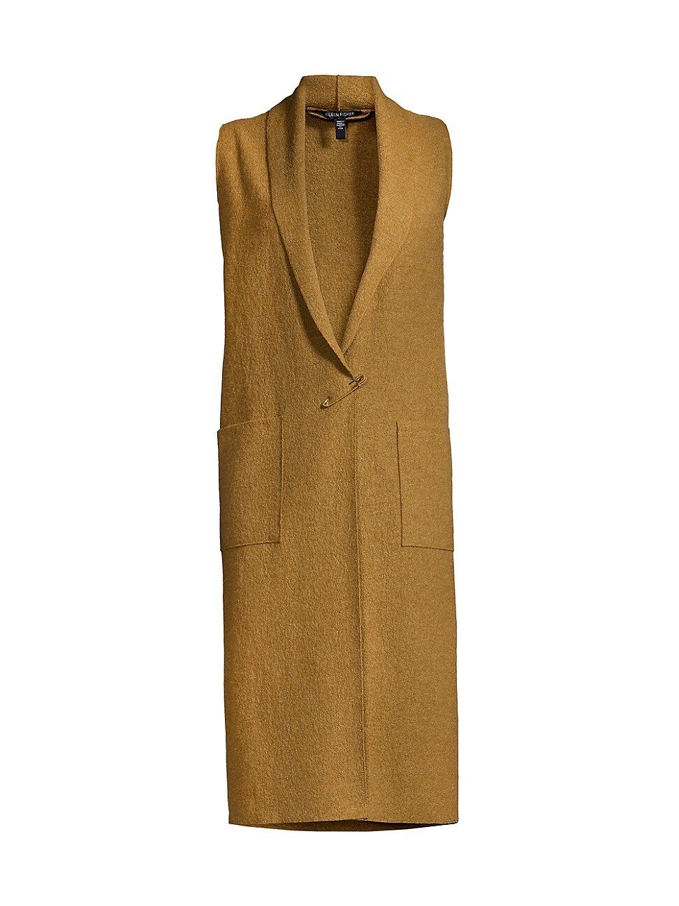 Eileen Fisher Long Shawl Collar Vest | Saks Fifth Avenue