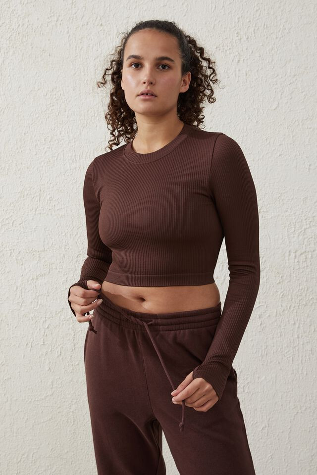 Seamless Open Back Long Sleeve Top | Cotton On (US)