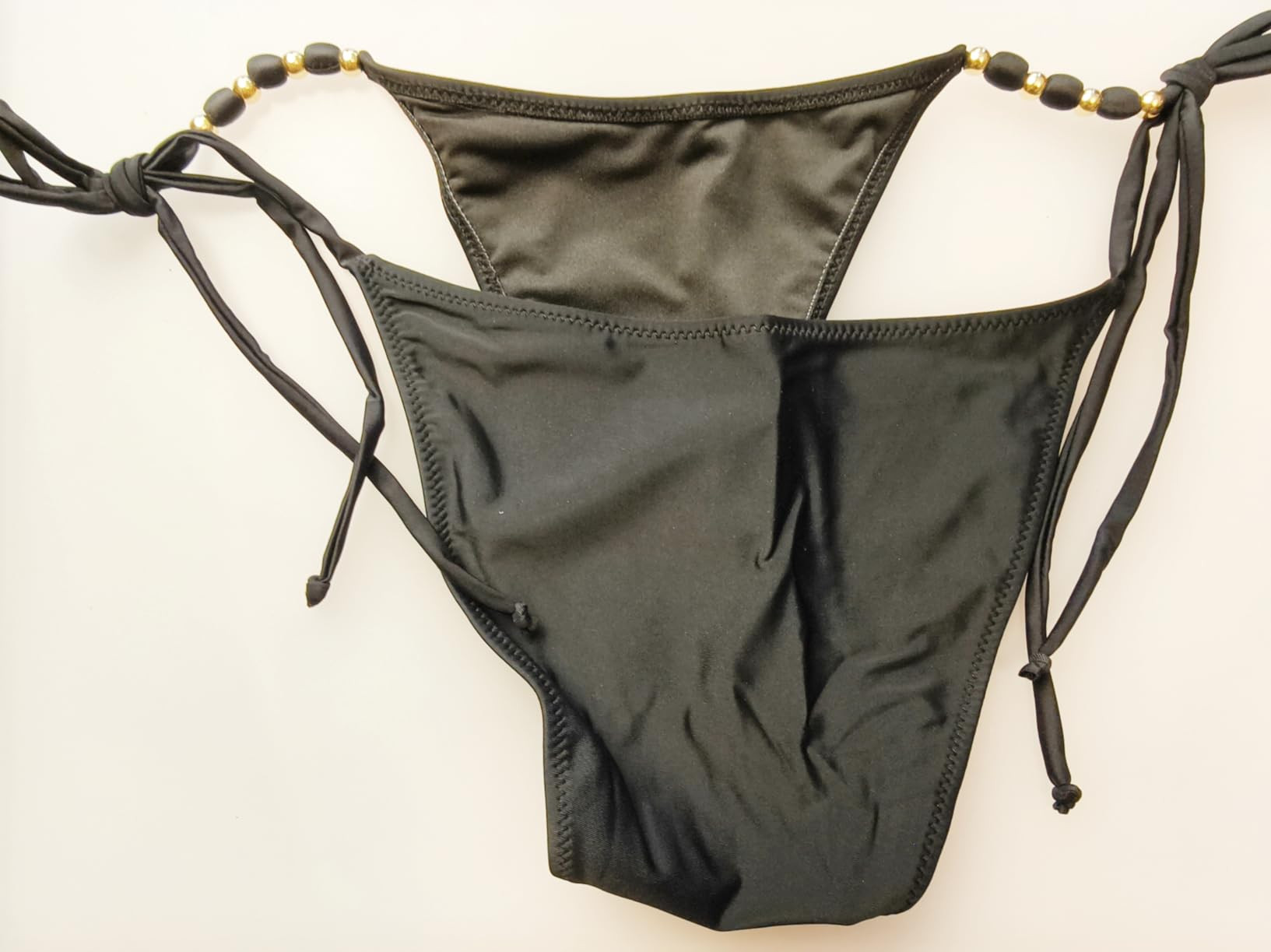 TASHEHE Women's Bikini Set High Cut Triangle Sexy Tie Swimsuit Two Piece Beads Shoulder Straps Ba... | Amazon (US)