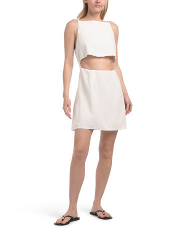 Linen Blend Racquel Cover-up Dress for Women | Cotton/Cotton/Viscose | Marshalls