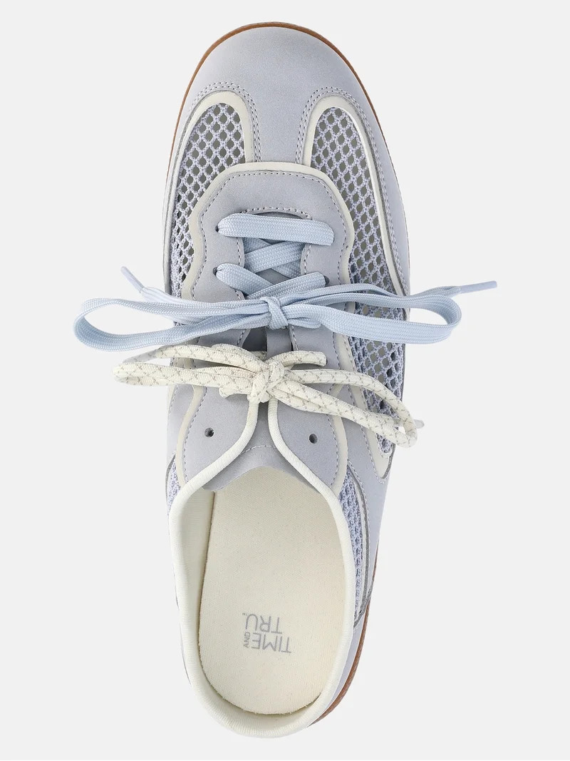 Time and Tru Women's Lace Up Mesh Mule Sneakers | Walmart (US)