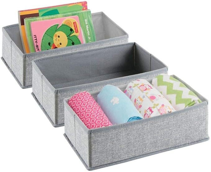 mDesign Soft Fabric Dresser Drawer and Closet Storage Organizer for Toddler/Kids Bedroom, Nursery... | Amazon (US)