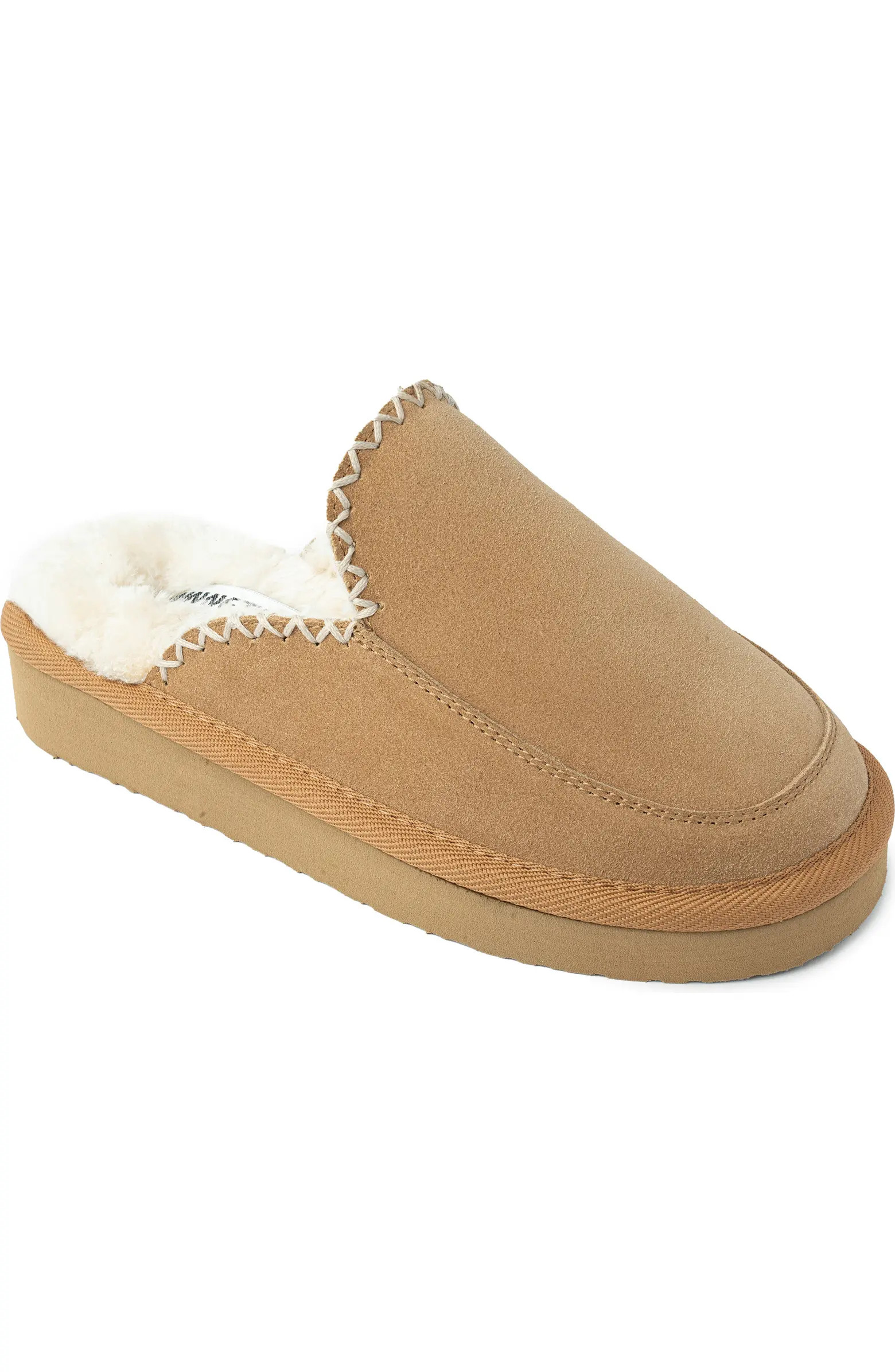 Minnetonka Café Faux Fur Scuff Slipper (Women) | Nordstrom | Nordstrom