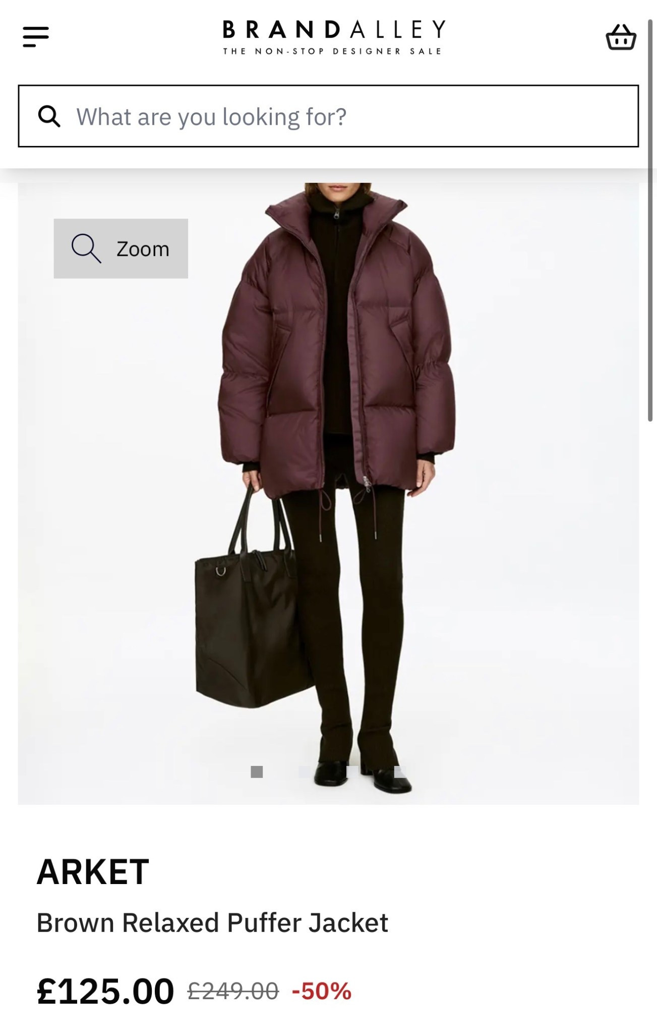 Arket via Brand Alley 
Down coat 