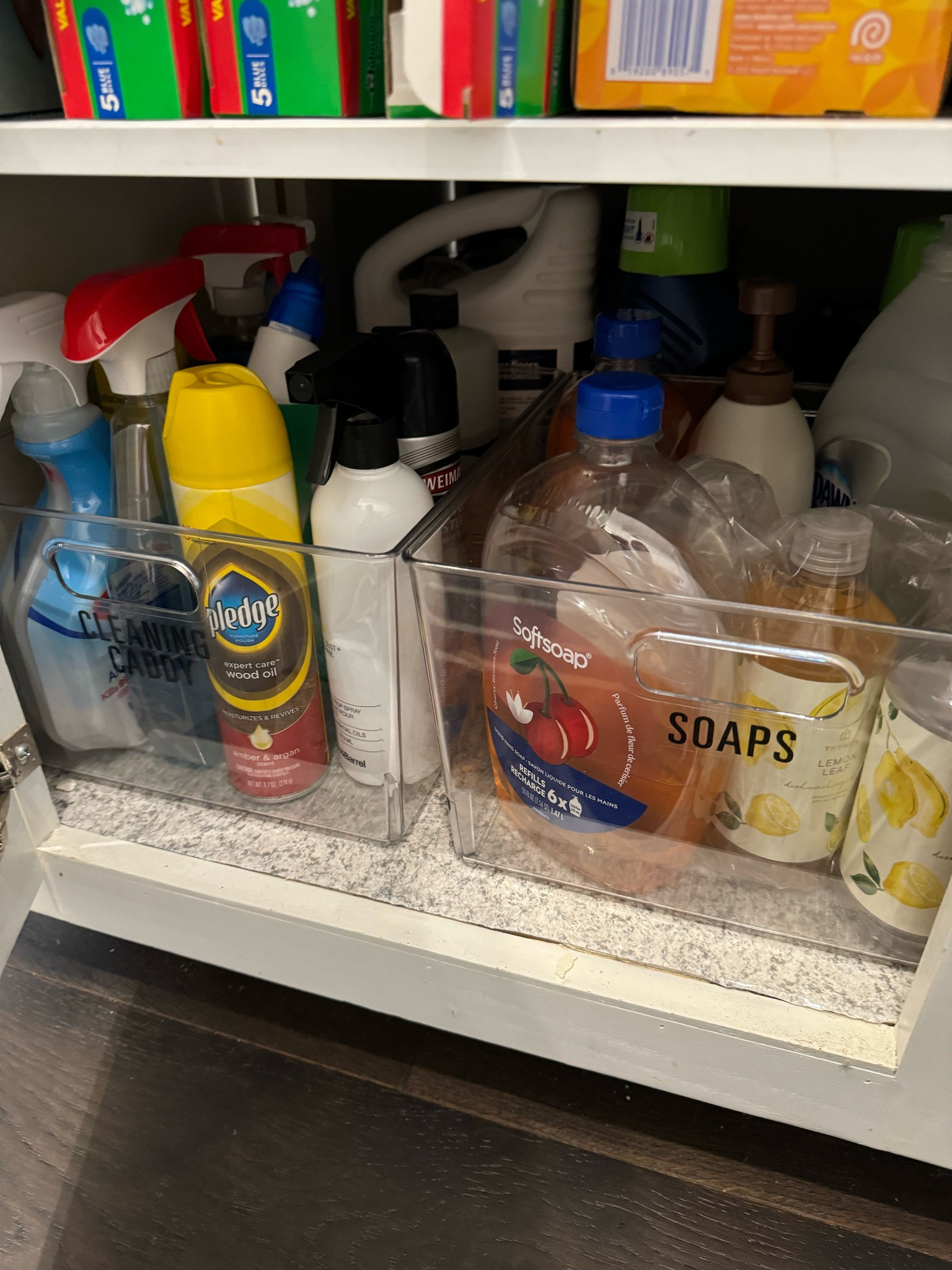 These clear bins and labels are perfect for organizing your cabinets!

#LTKHome #LTKFindsUnder50 #LTKSaleAlert