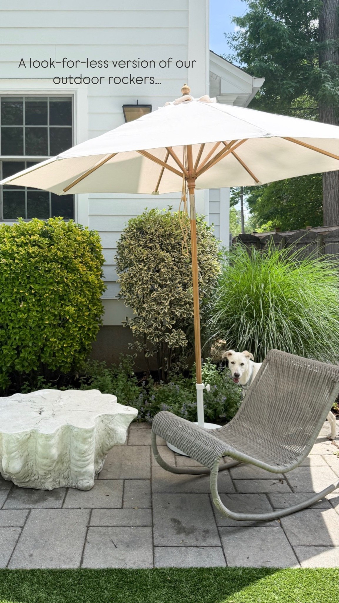 Obsessed wit this teak umbrella and our rockers! I’ve found a look-for- less for both!  

Backyard inspo, summer backyard, Wayfair finds

#LTKSaleAlert #LTKHome #LTKSeasonal