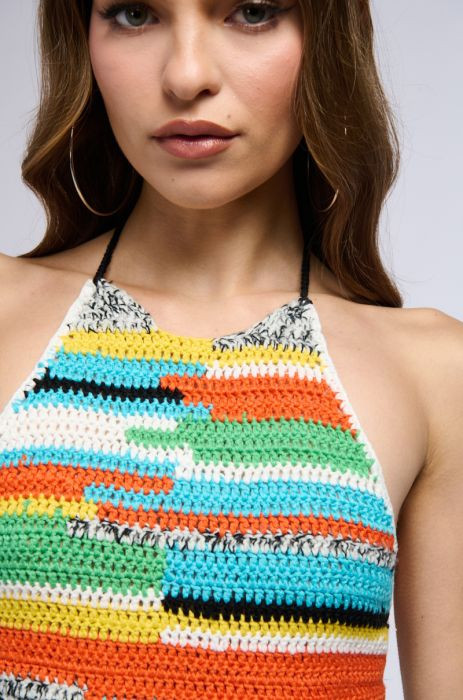 MIXED UP TOGETHER CROCHET TANK | AKIRA