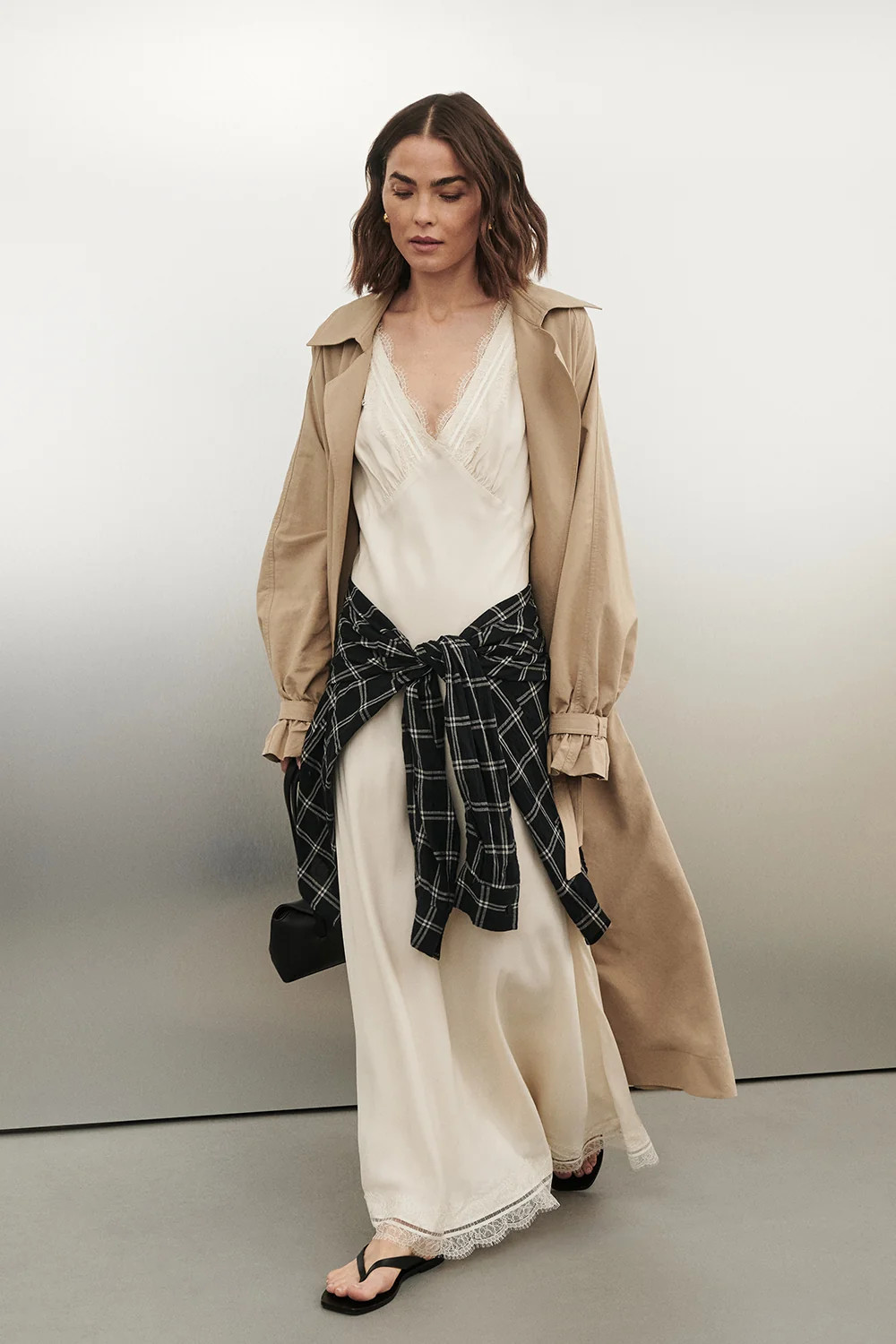 ANDREA SANDSTONE CUPRO MIDI DRESS | DISSH