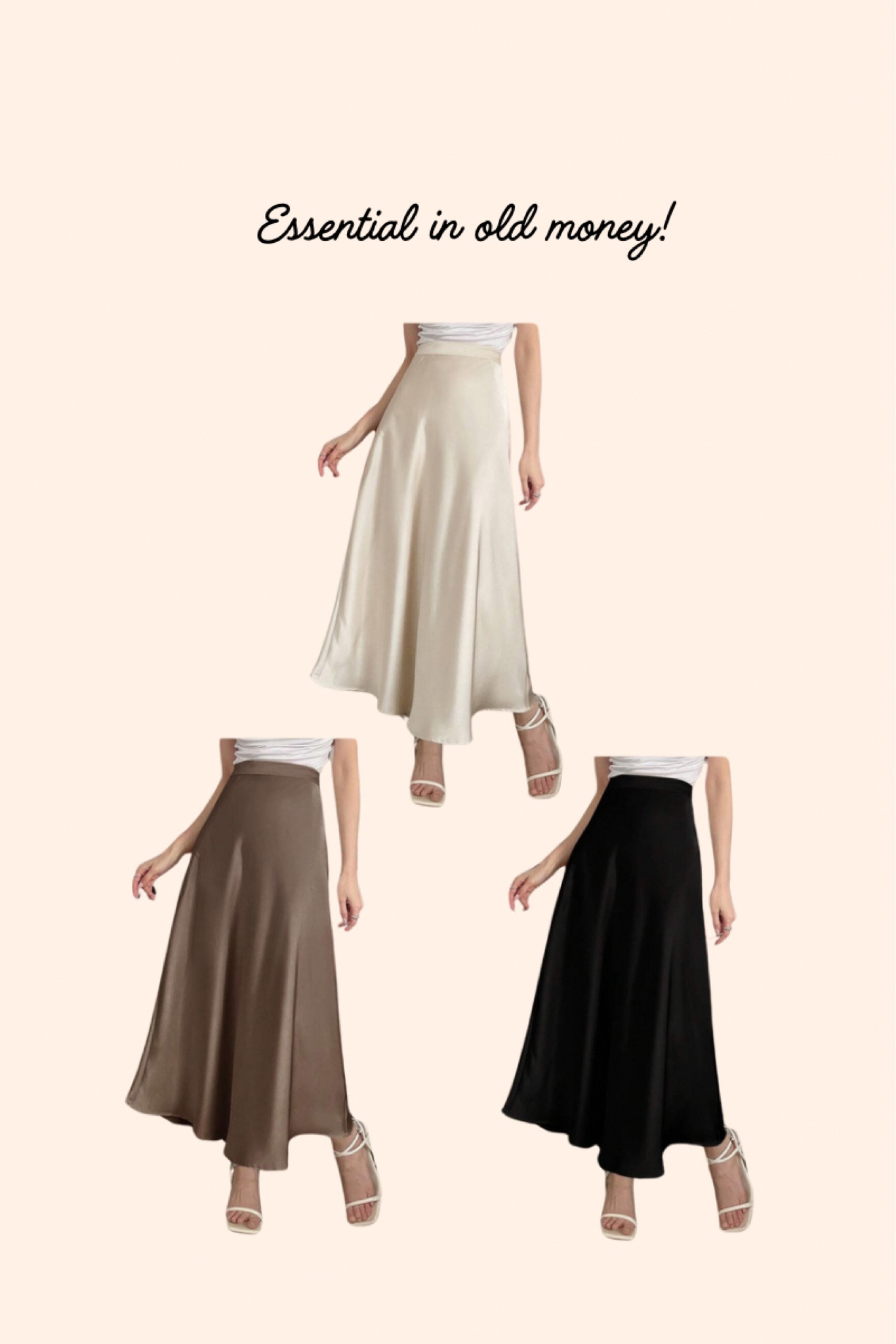 Classic Silk skirt in old money style! 

#LTKMostLoved #LTKStyleTip #LTKFindsUnder50