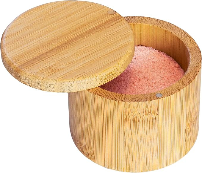 Totally Bamboo Salt Cellar with Swivel Lid – Bamboo Spice Box Storage Container for Kitchen Cou... | Amazon (US)
