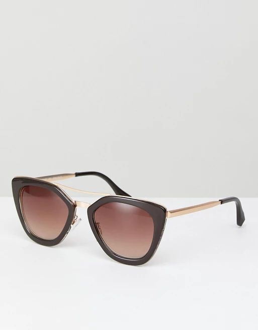 AJ Morgan Cat Eye Sunglasses In Brown | ASOS US