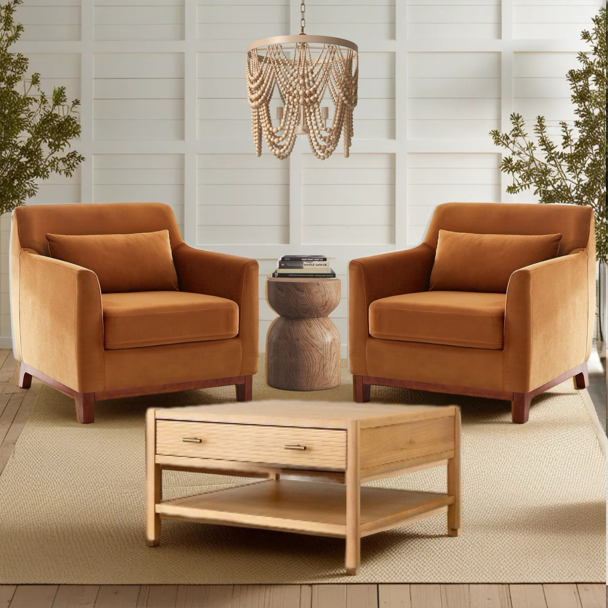 Home Decor
Living Room

Modern Living room Armchairs Velvet Neutral tones Wood furniture Coffee table Side table Beaded chandelier Cozy Contemporary Minimalist Home decor Warm colors.


#LTKHome