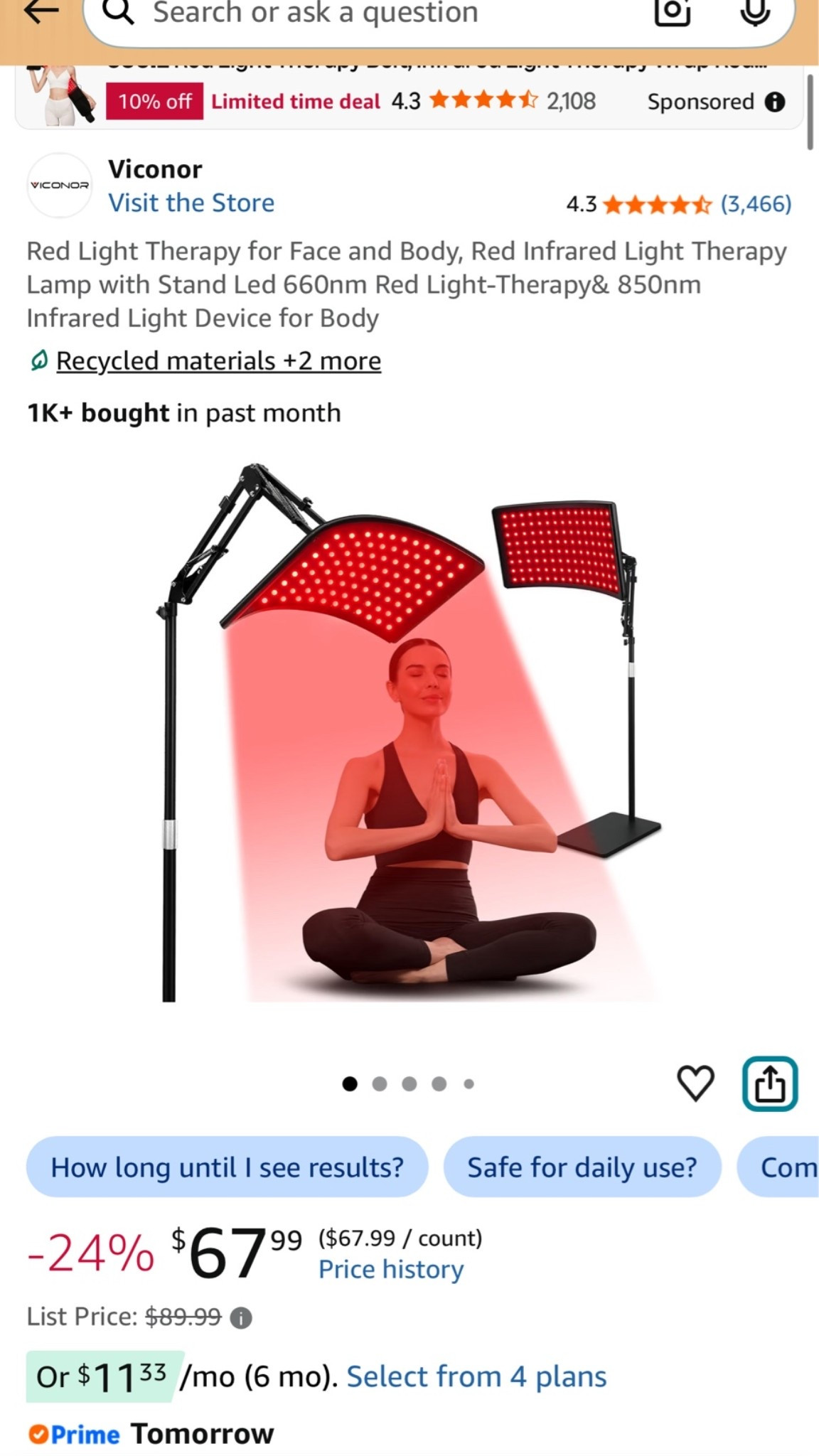 My red light is on sale for under $70 today!! Can't recommend enough. Also
Linked my higher dose mat!

#LTKgrwm #LTKmorningroutine #LTKselfcare