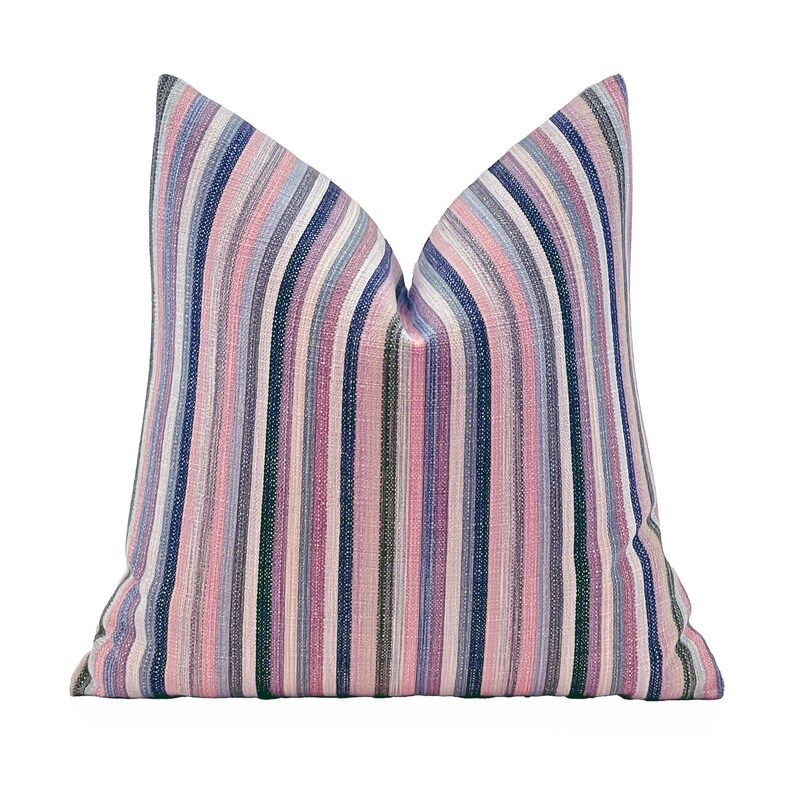 Peter Dunham Espadrille Pillow Cover in Marrakech, Stripe Designer Pillow, Modern Home Decor, Lig... | Etsy (US)