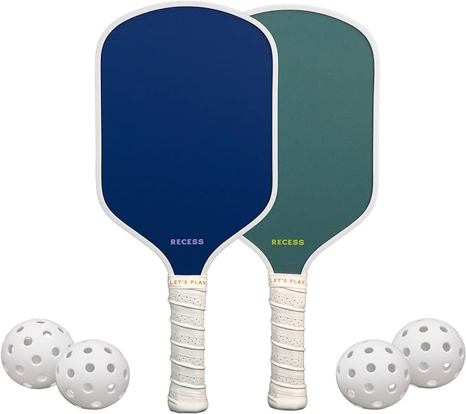 Recess Pickleball Starter Set of Premium Pickleball Paddles and Four (4) Pickle Balls - Lightweig... | Amazon (US)