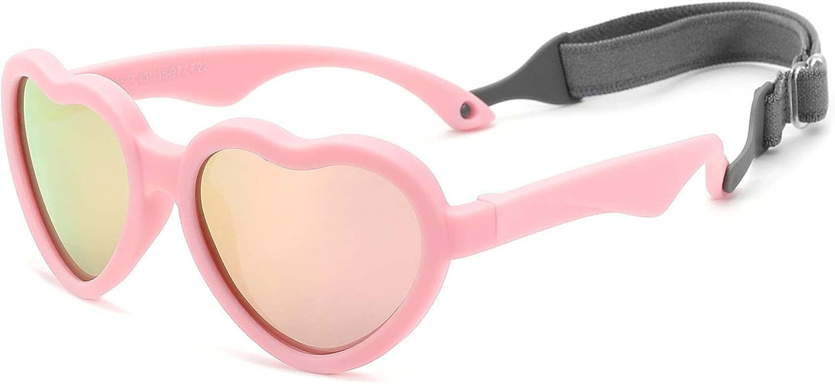 COASION Baby's First Sunglasses with Strap, Unbreakable Polarized Newborn Infant Heart Sunglasses... | Amazon (US)