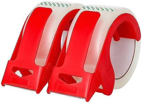 2-Pack Clear Packing Tape with Dispenser-2.7mil x 1.88" x 55Y Heavy Duty Packing Tape for Moving ... | Amazon (US)