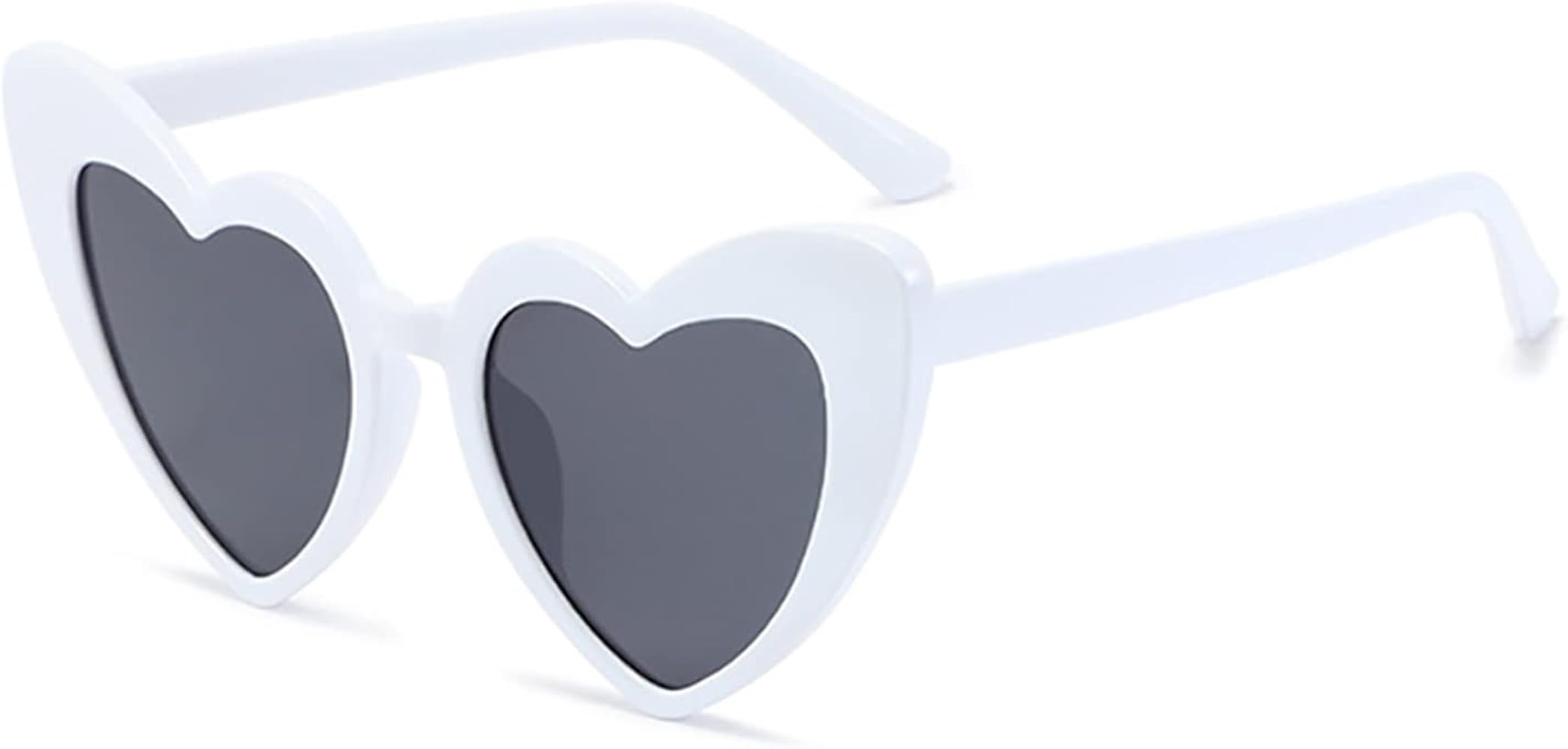 VideMundi Heart Shaped Sunglasses for Women,Vintage Cat Eye Mod Style Retro Kurt Cobain Glasses | Amazon (US)