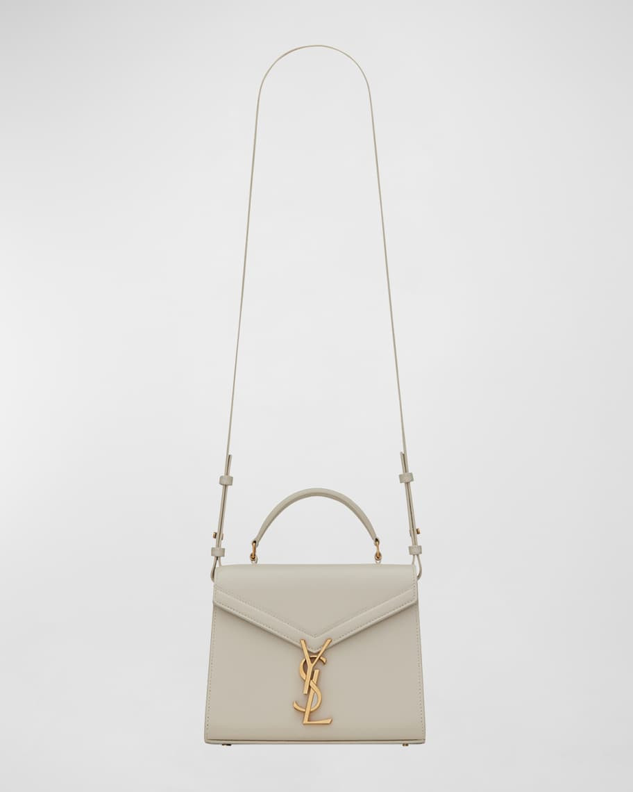 Saint Laurent Cassandre Mini Monogram YSL Grain de Poudre Top-Handle Bag | Neiman Marcus