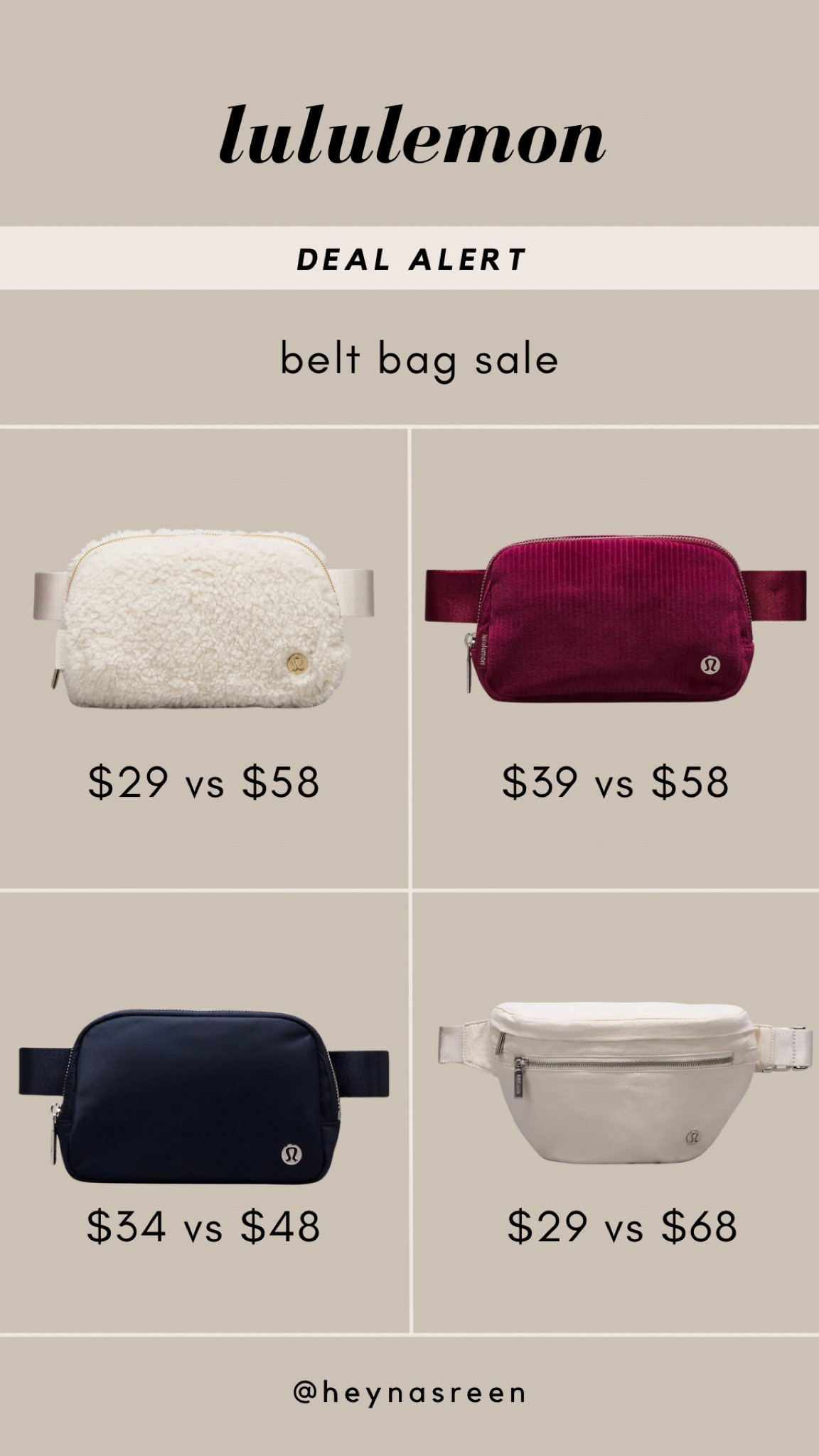 lululemon has many of their popular belt bags marked down right now, this would make a great gift for a teen girl!

#LTKSaleAlert