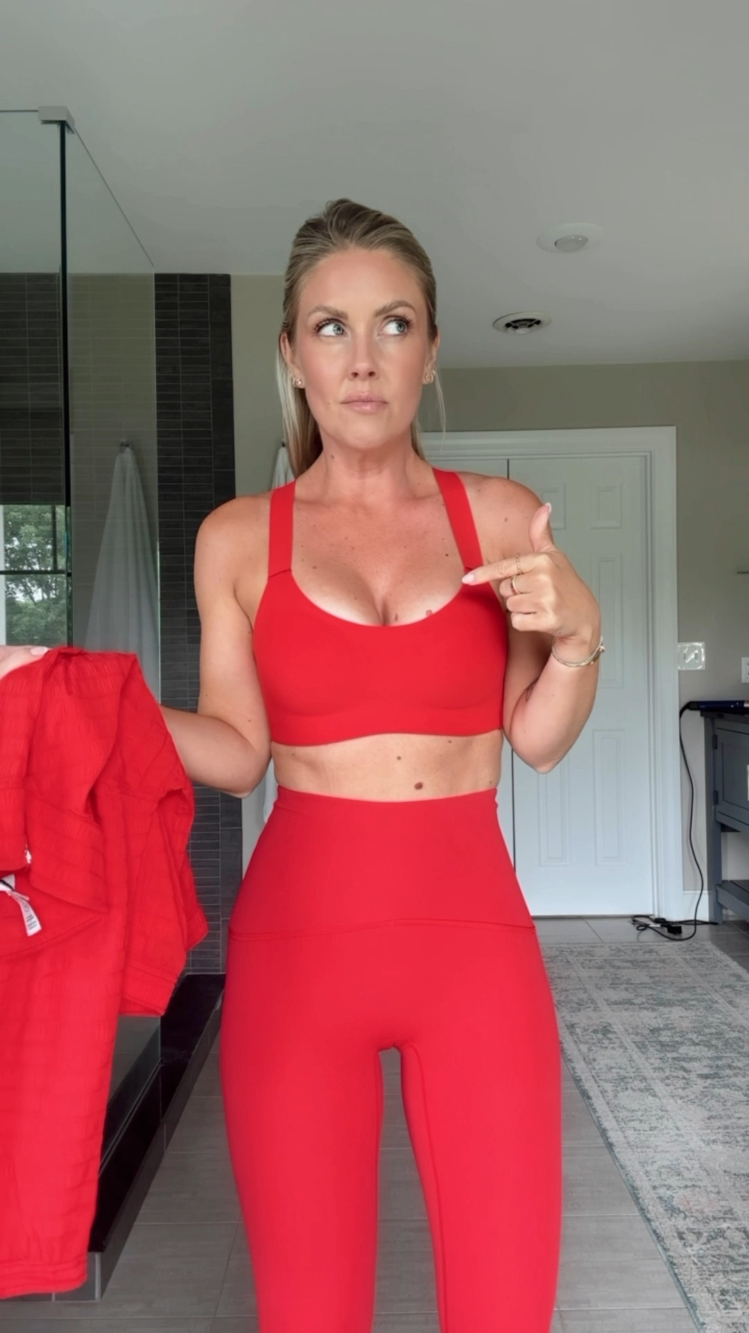 New customers can use code ALMOSTREADYXSPANX for 15% off + free shipping! ❤️
I wear size XS in everything but I would go true to size in the sports bra - for me that would be a Small  

#LTKActive #LTKPetite #LTKSaleAlert