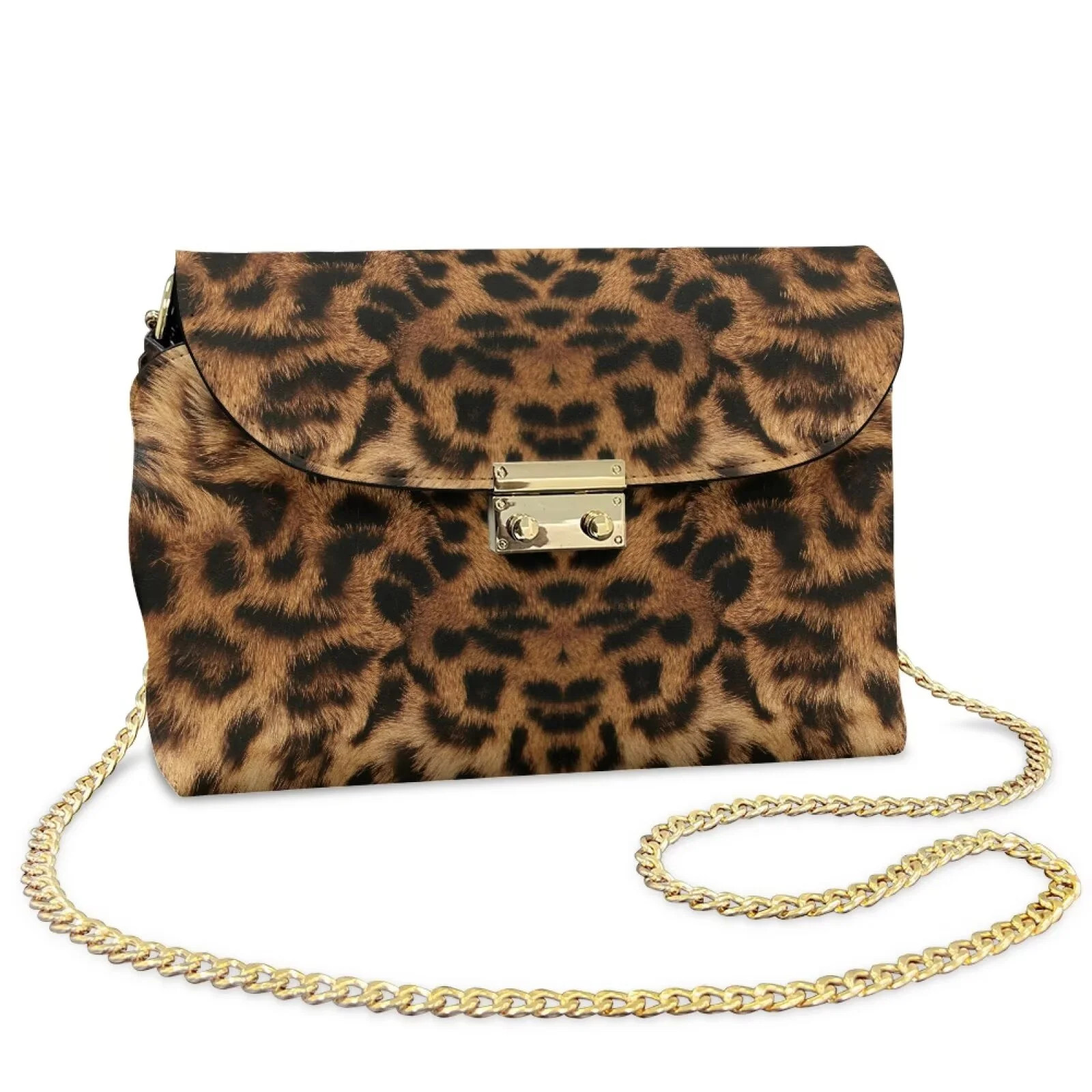 Pzuqiu Leopard Print Women Leather Crossbody Bag Compact Practical Quilted Leather Crossbody Purs... | Walmart (US)