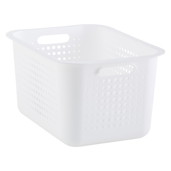 White Nordic Storage Baskets with Handles | The Container Store