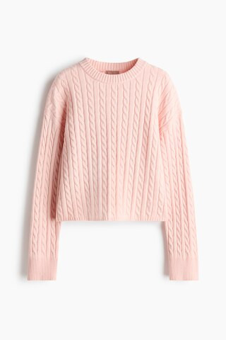 H & M - Cable-Knit Sweater - Pink | H&M (US + CA)
