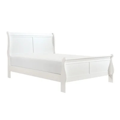 White Queen Size Bed, Classic Traditional Bedroom Furniture, Design With Headboard & Wood And | Wayfair North America