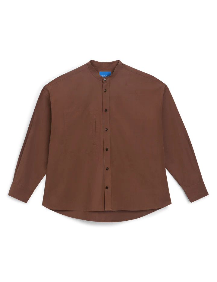 Portlligat Shirt: Fine Poplin, Mocha x Lucy Williams | With Nothing Underneath