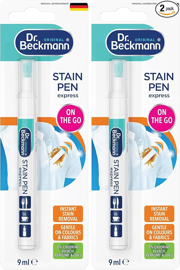 Dr. Beckmann Stain Pen express | Instant stain removal | On the go | 9ml (Pack of 2) | Amazon (UK)