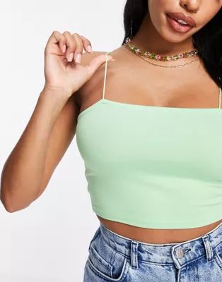 ASOS DESIGN Hourglass ultimate bandeau with skinny straps in bright green  | ASOS | ASOS (Global)