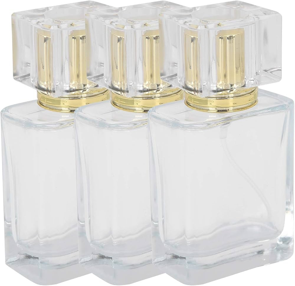3Pcs 50ml Refillable Glass Perfume Bottle, Spray Transparent Liquid Empty Beauty Cosmetic Bottle(... | Amazon (US)