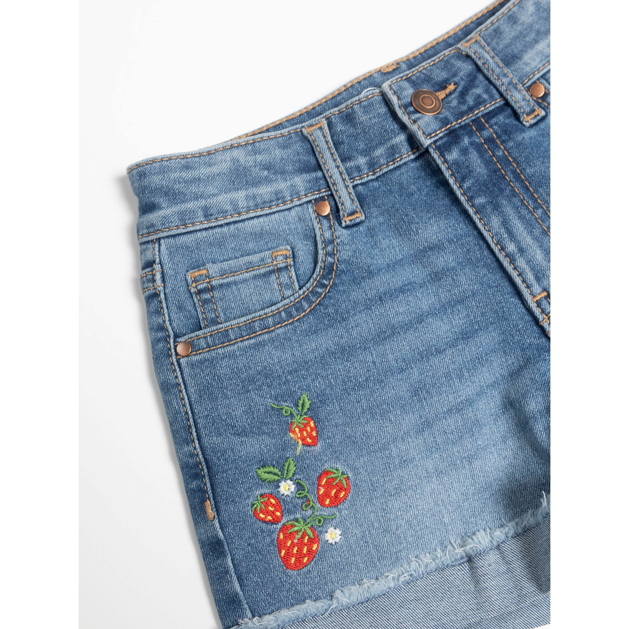 Wonder Nation Girls Fashion Denim Shorts, Size 5-18 | Walmart (US)