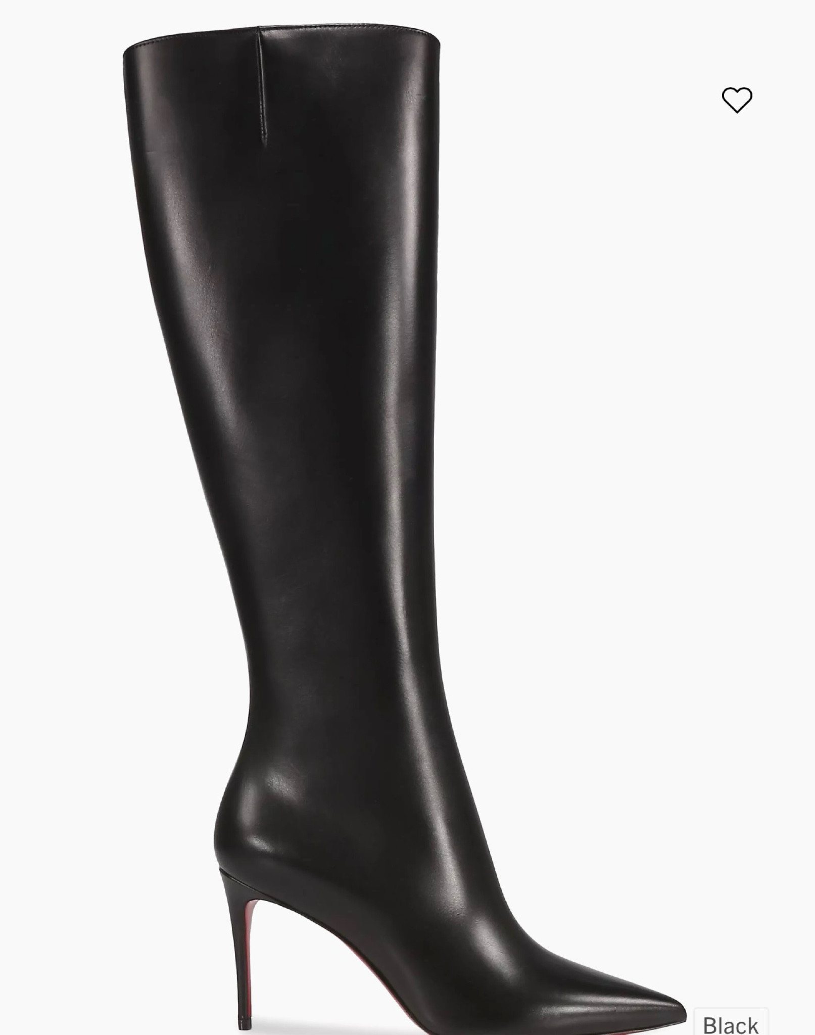 Christian Louboutin side zip black boots