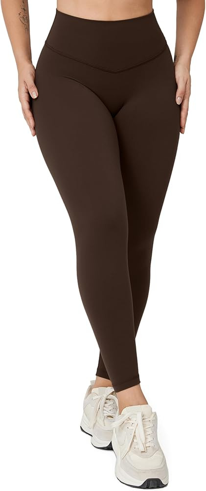 Hugcurve No Front Seam High Waisted Workout Leggings for Women Buttery Soft Yoga Pants Gym Athlet... | Amazon (US)
