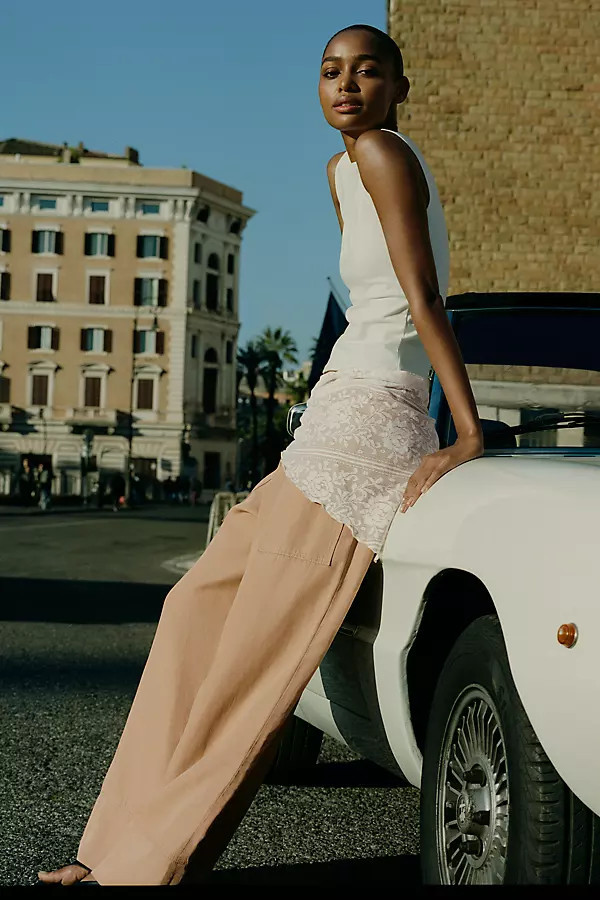 By Anthropologie The A-Line Wide Leg Trousers Pants | Anthropologie (US)